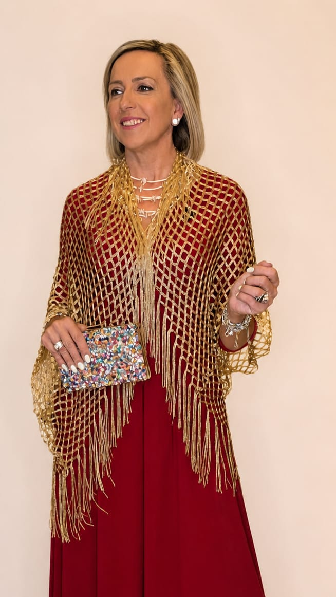Poncho enrejado