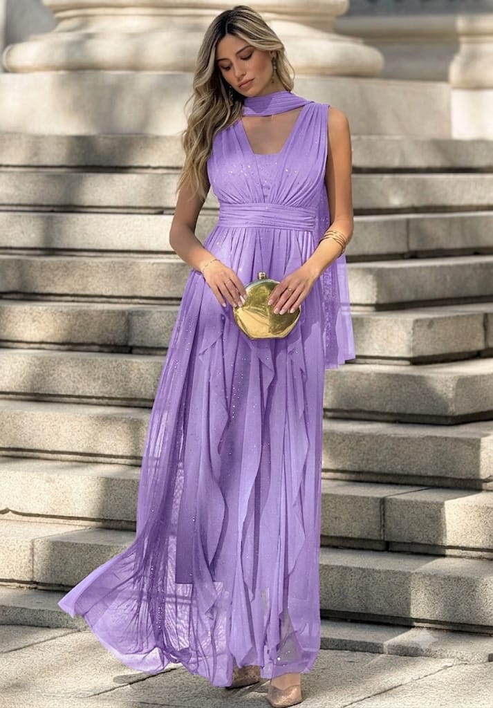 Vestido Lurex Volante - Imagen 3