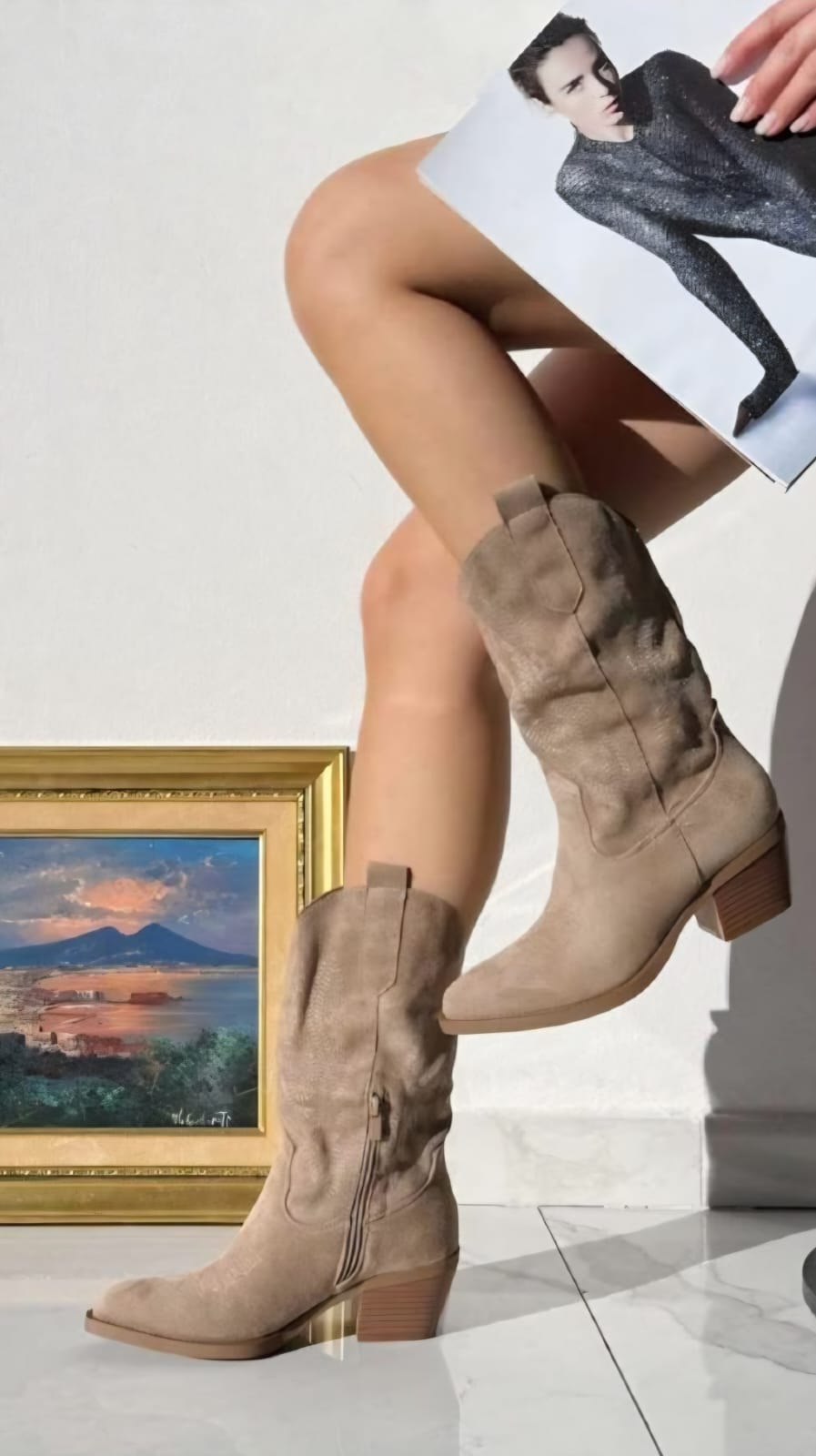 Bota Cowboy Bianca